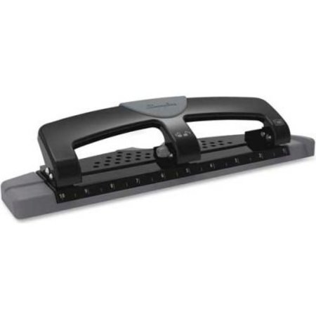 SWINGLINE Swingline® 12-Sheet SmartTouch Three-Hole Punch, 9/32" Holes, Black/Gray 74134